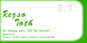 rezso toth business card